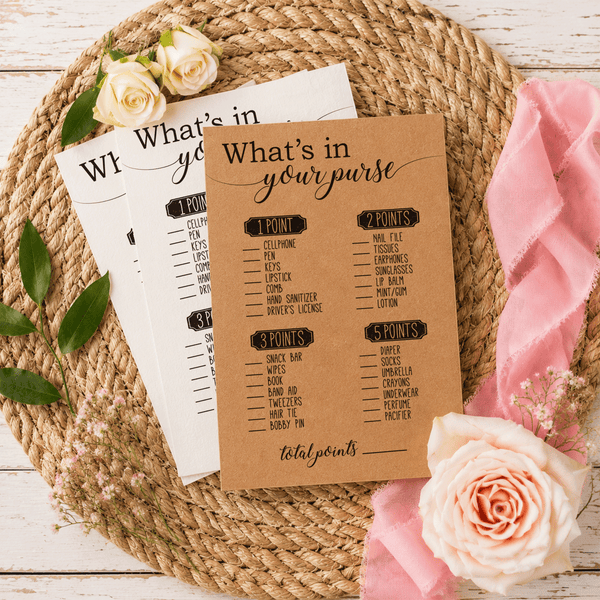 What's in your Purse Baby Shower Game