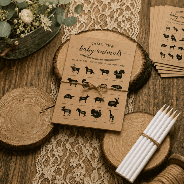 Name the Baby Animals Baby Shower Game