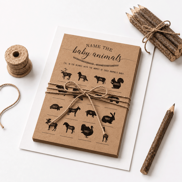 Name the Baby Animals Baby Shower Game