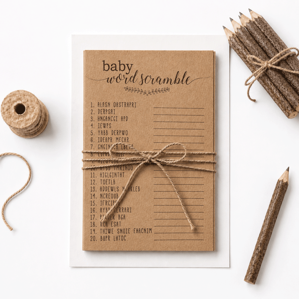 Baby Word Scramble Baby Shower Game