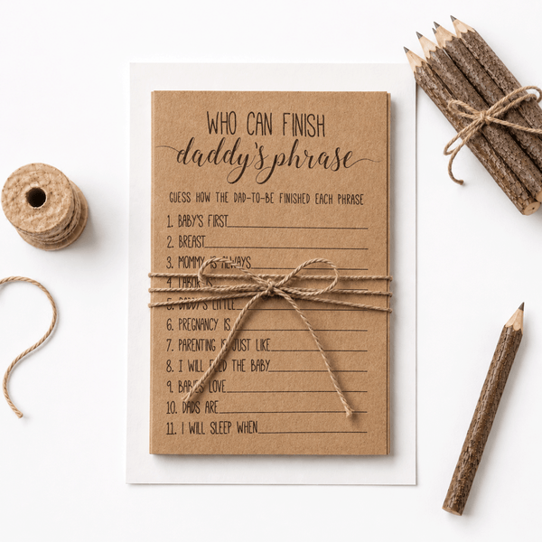 Who Can Finish Daddy's Phrase Baby Shower Game