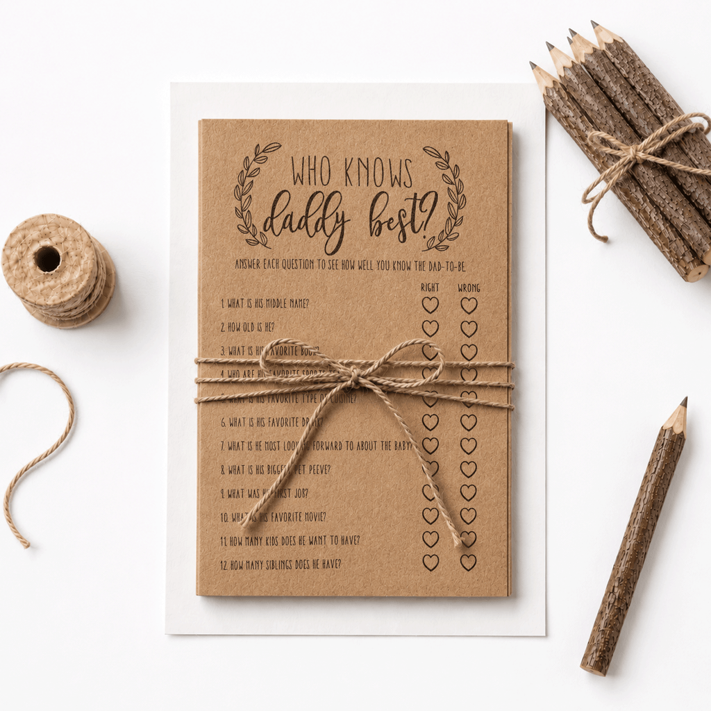 Who Knows Daddy Best Baby Shower Game
