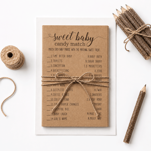 Sweet Baby Candy Match Baby Shower Game