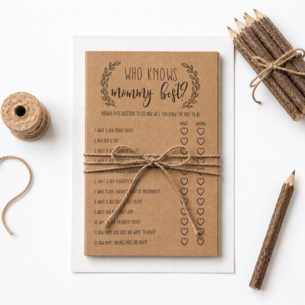 Who Knows Mommy Best Baby Shower Game