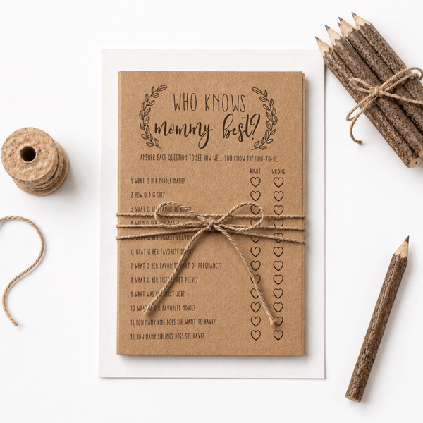 Who Knows Mommy Best Baby Shower Game