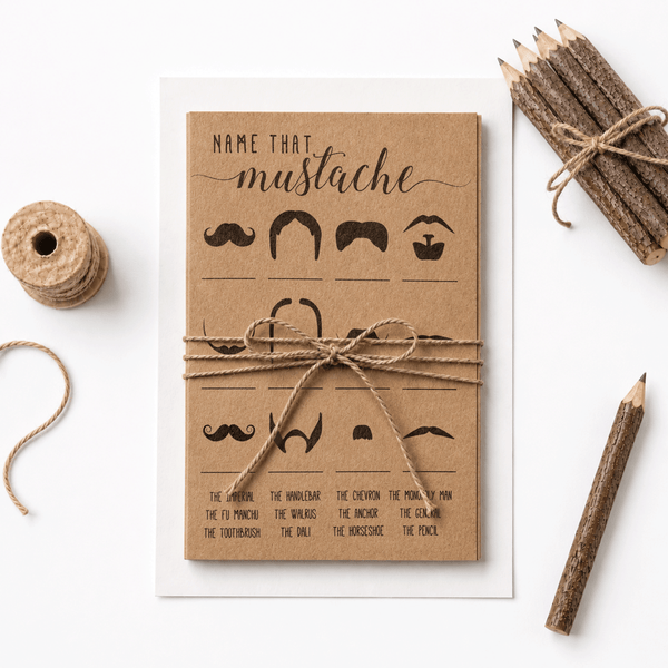 Name That Mustache Baby Shower Game