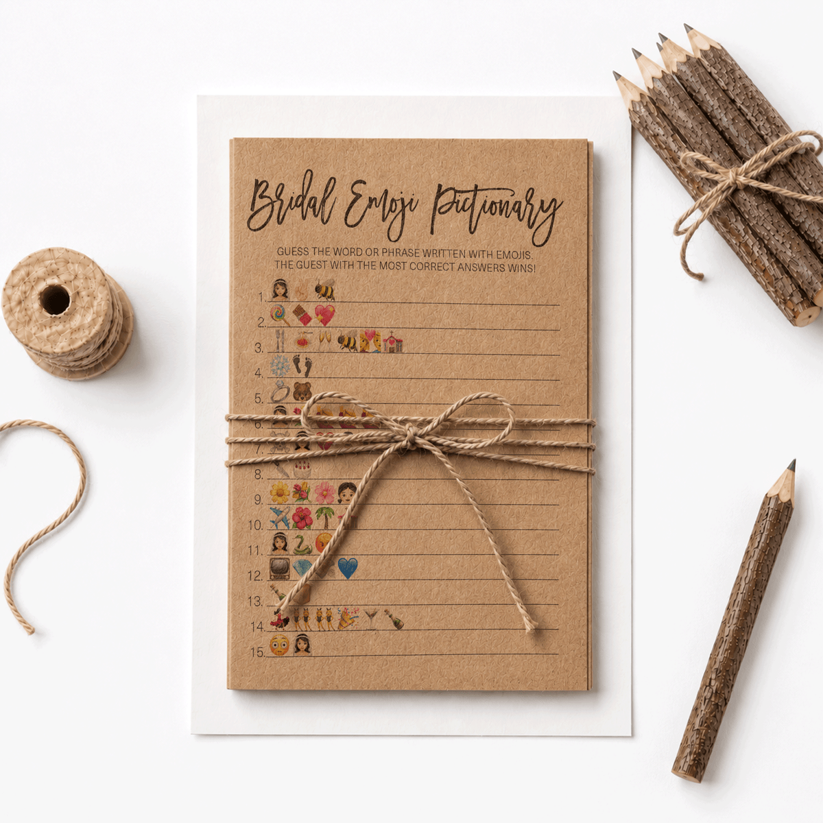 Bridal Emoji Pictionary Bridal Shower Game
