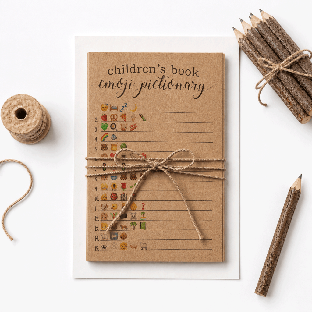Children's Book Emoji Pictionary Baby Shower Game