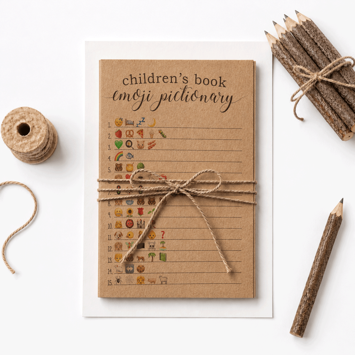 Children's Book Emoji Pictionary Baby Shower Game