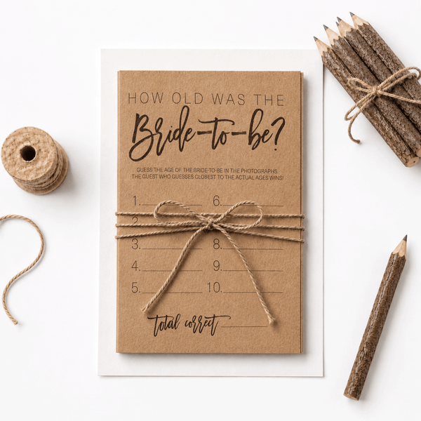 How Old was the Bride-to-be Bridal Shower Game
