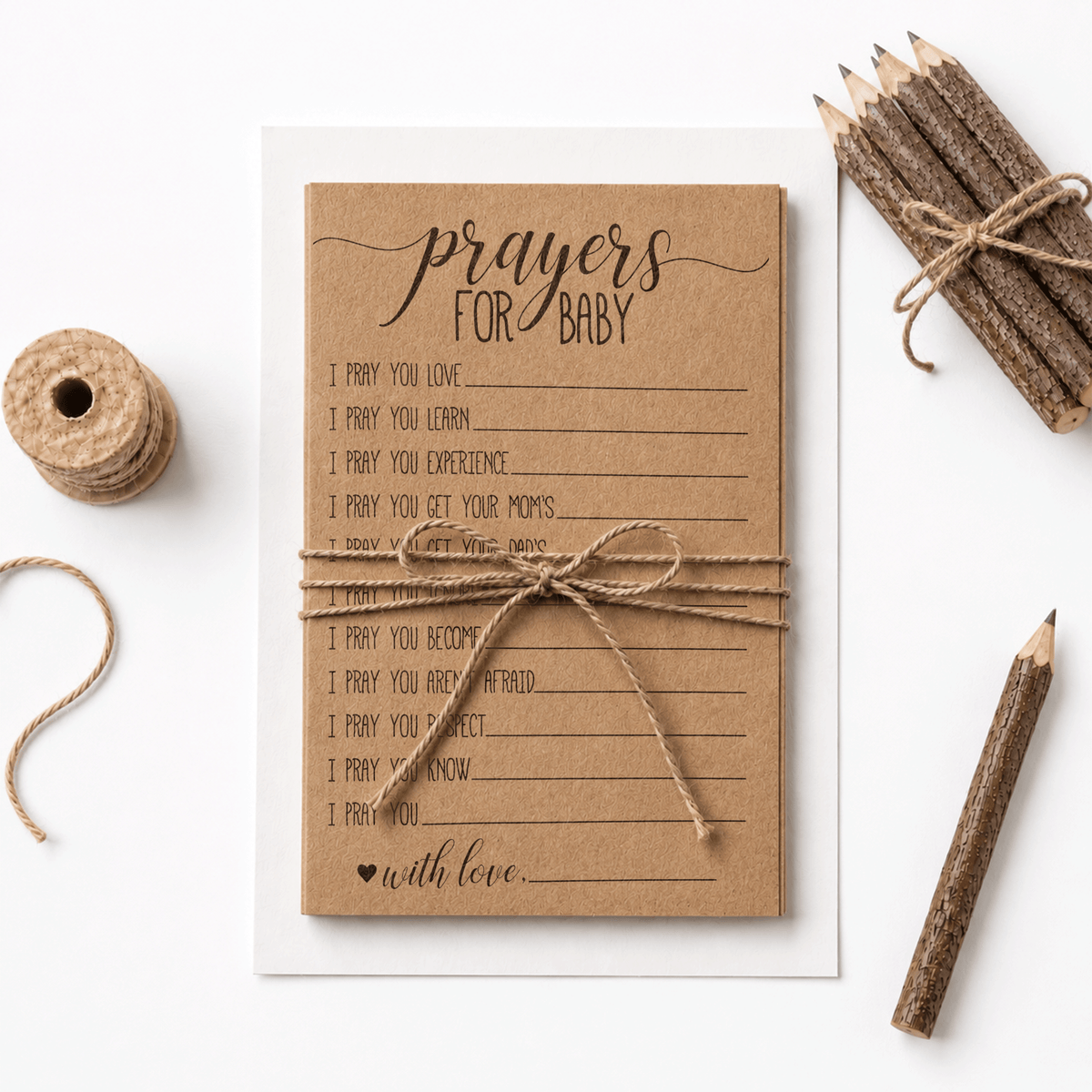 Prayers for Baby Cards - Baby Shower Activity