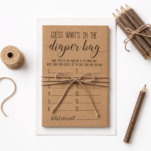 Guess What's in the Diaper Bag Baby Shower Game