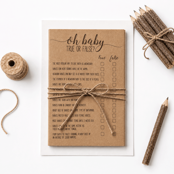 Oh Baby True Or False Baby Shower Game