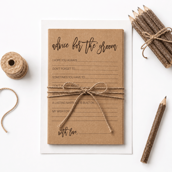 Advice for the Groom Bridal Shower Activity