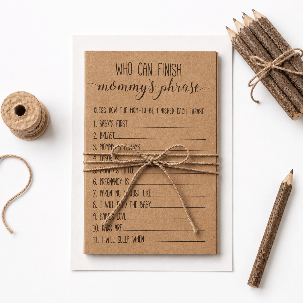 Who Can Finish Mommy's Phrase Baby Shower Game