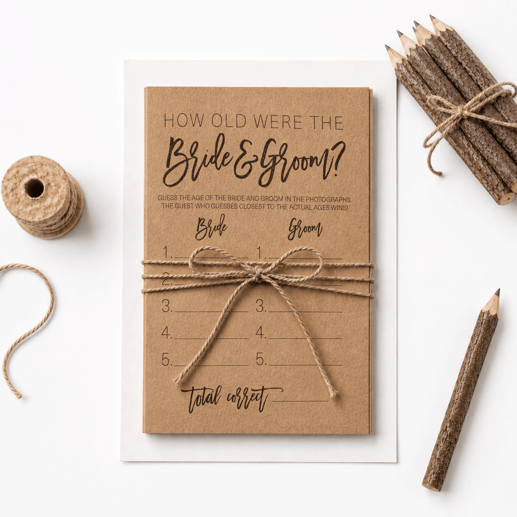How Old Were The Bride And Groom Bridal Shower Game