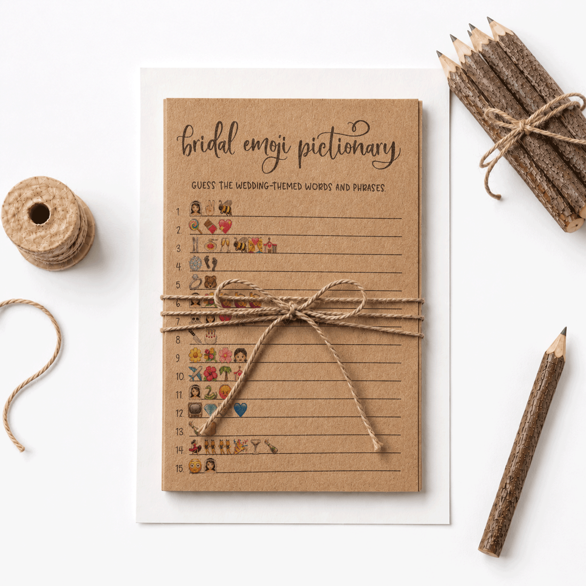 Bridal Emoji Pictionary Bridal Shower Game