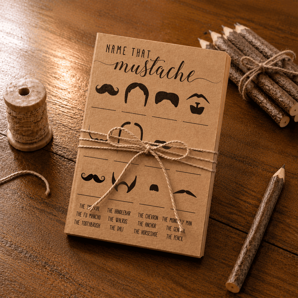 Name That Mustache Baby Shower Game