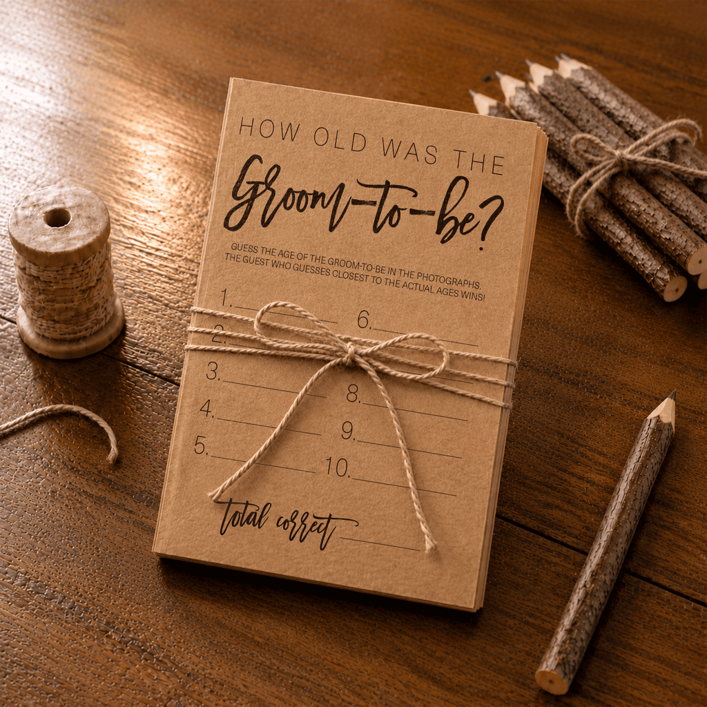 How Old was the Groom-to-be Bridal Shower Game