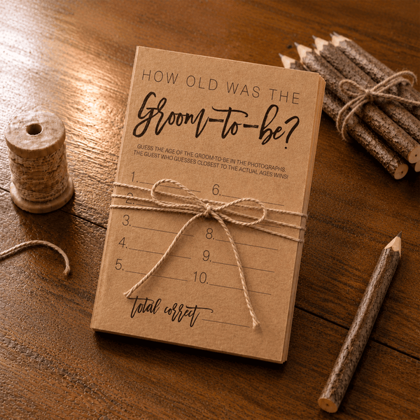 How Old was the Groom-to-be Bridal Shower Game