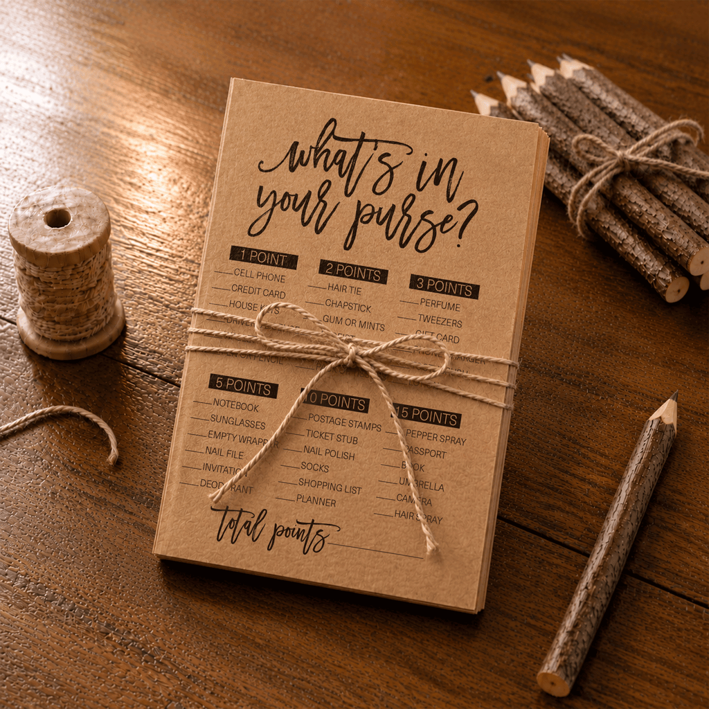What's In Your Purse Bridal Shower Game