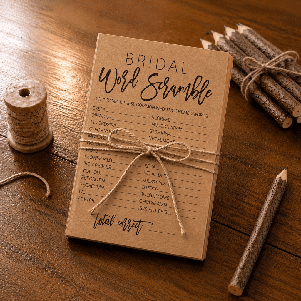 Bridal Word Scramble Bridal Shower Game