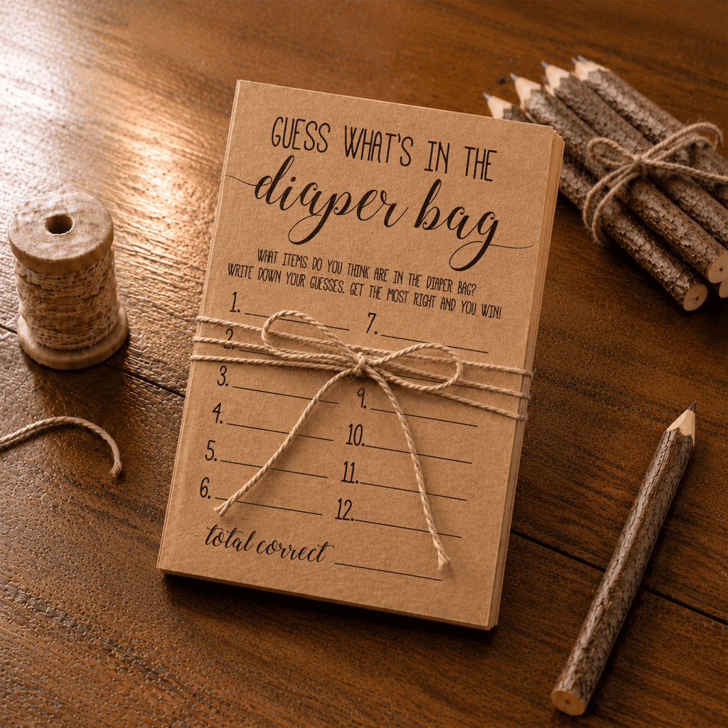 Guess What's in the Diaper Bag Baby Shower Game
