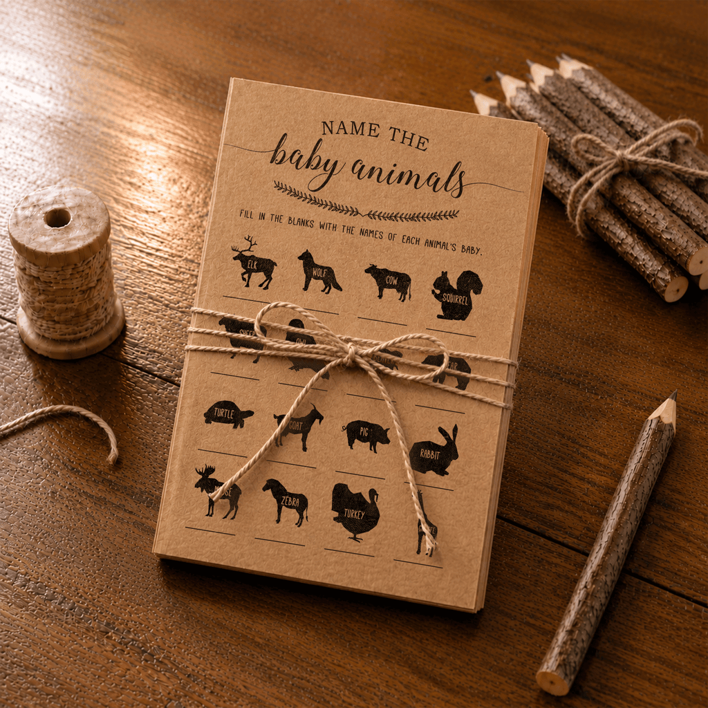 Name the Baby Animals Baby Shower Game