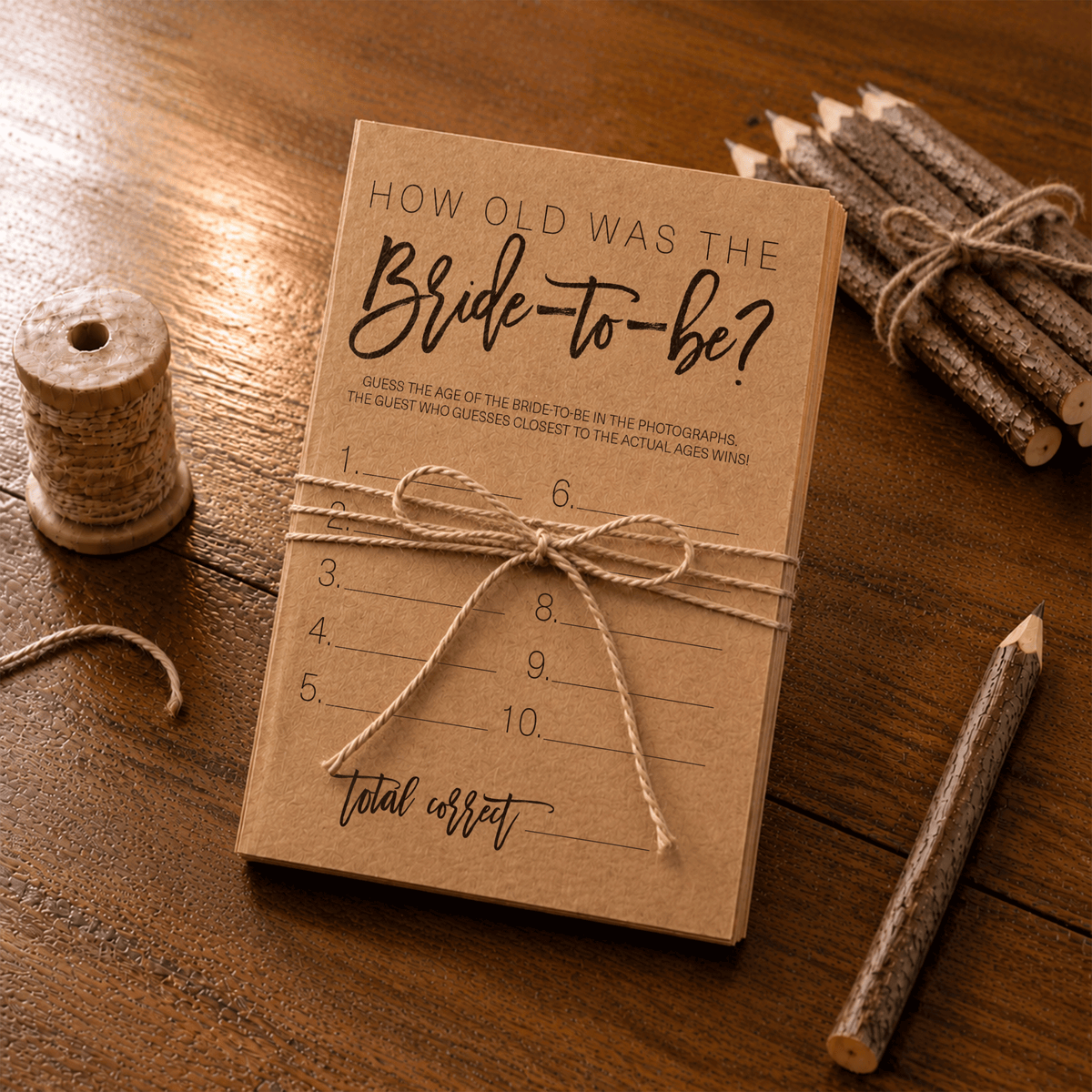 How Old was the Bride-to-be Bridal Shower Game