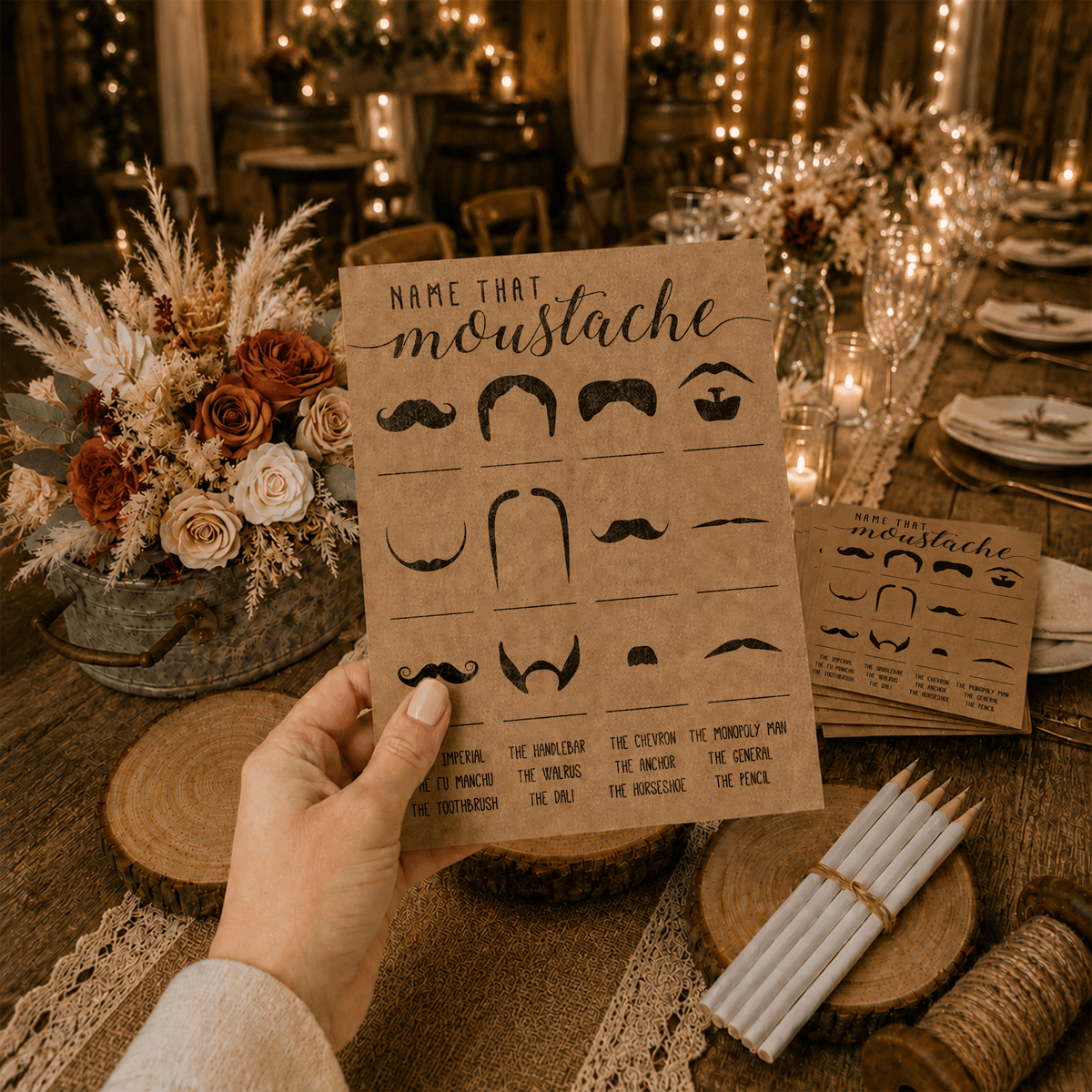 Name That Moustache Baby Shower Game