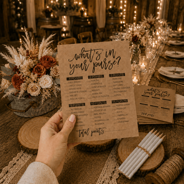 What's In Your Purse Bridal Shower Game