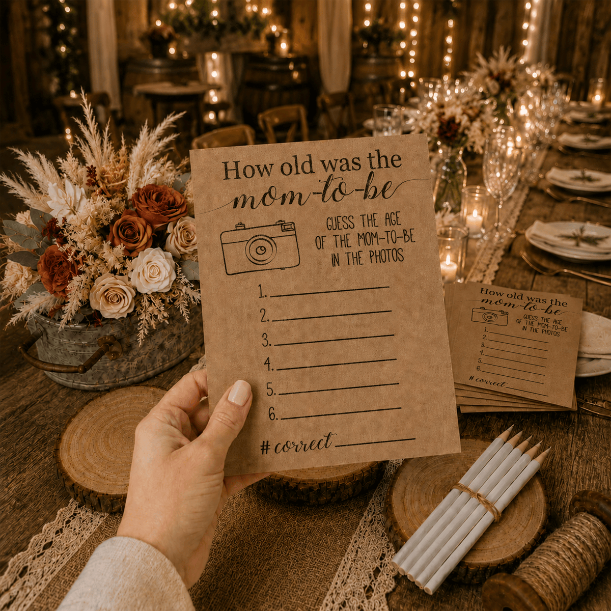How Old was the Mom-to-be Baby Shower Game