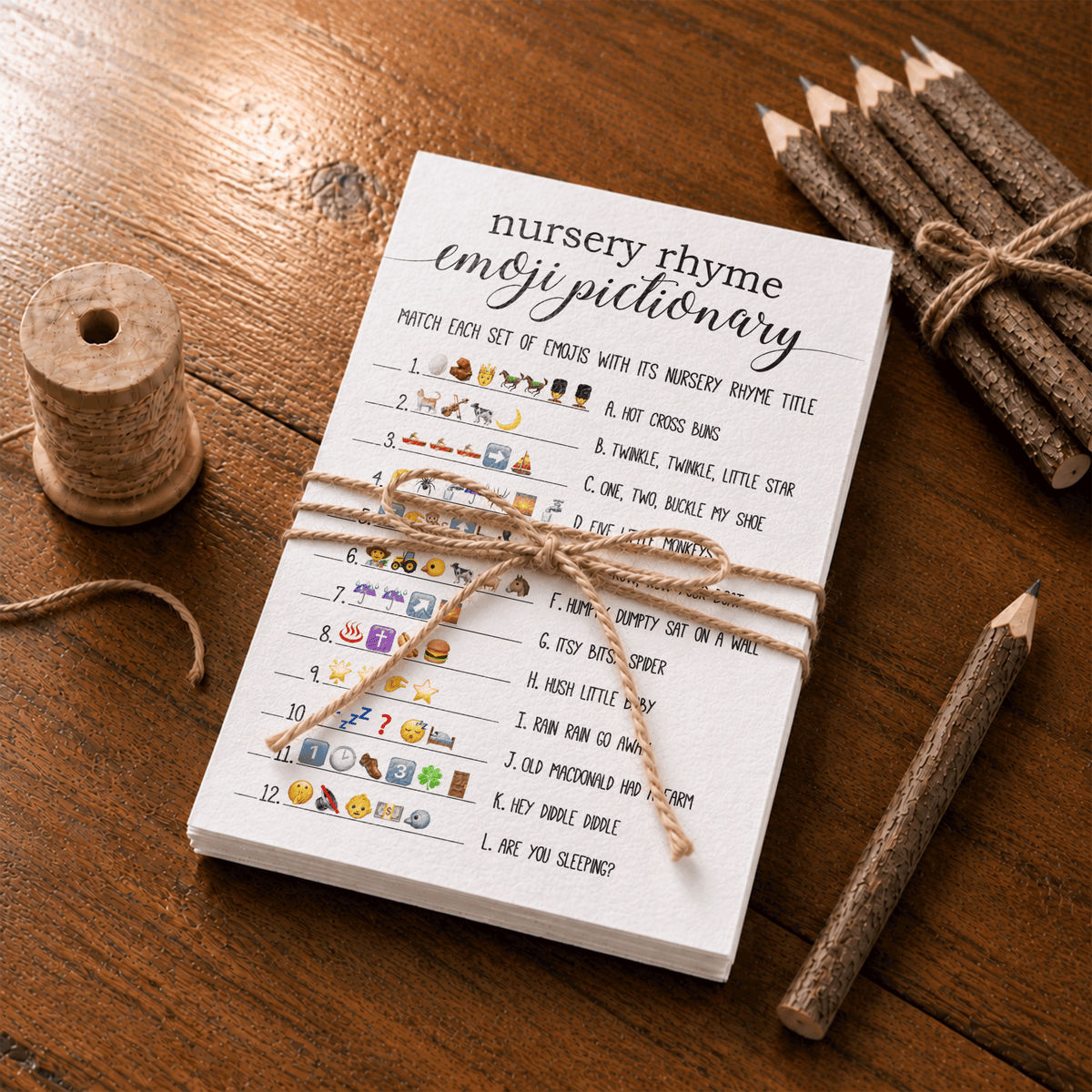 Nursery Emoji Pictionary Baby Shower Game
