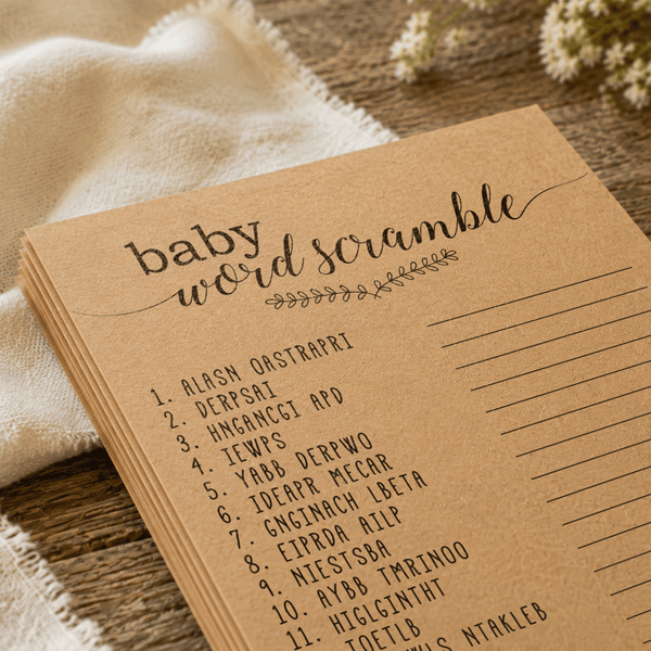 Baby Word Scramble Baby Shower Game