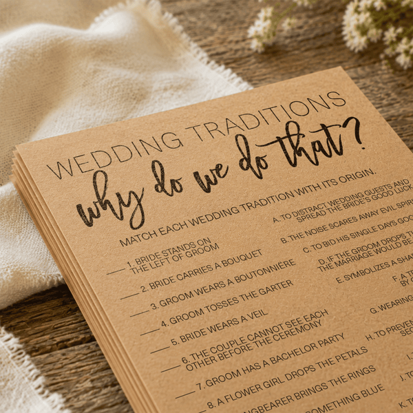 Wedding Traditions Bridal Shower Game