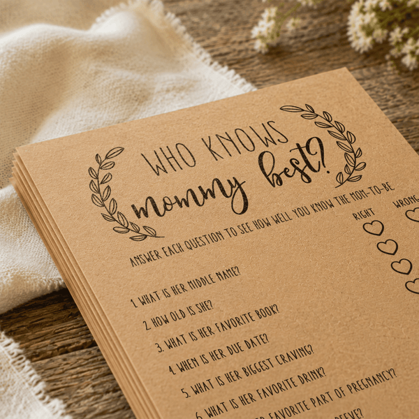 Who Knows Mommy Best Baby Shower Game