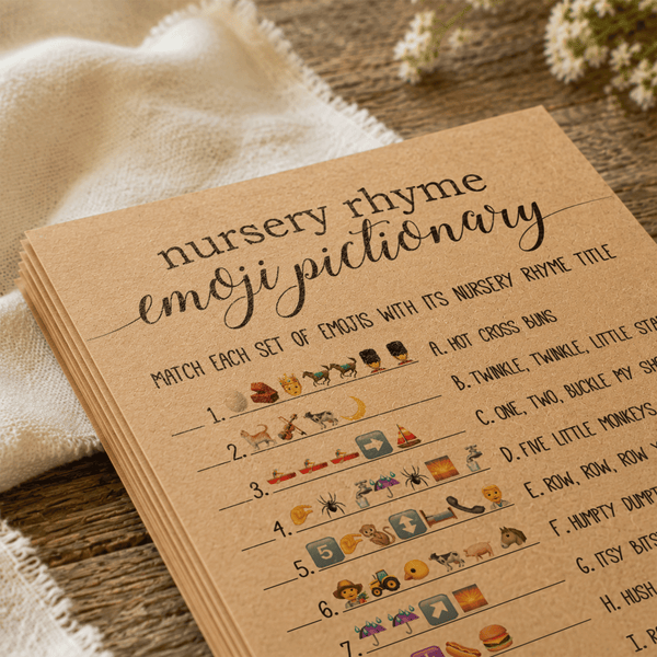 Nursery Emoji Pictionary Baby Shower Game
