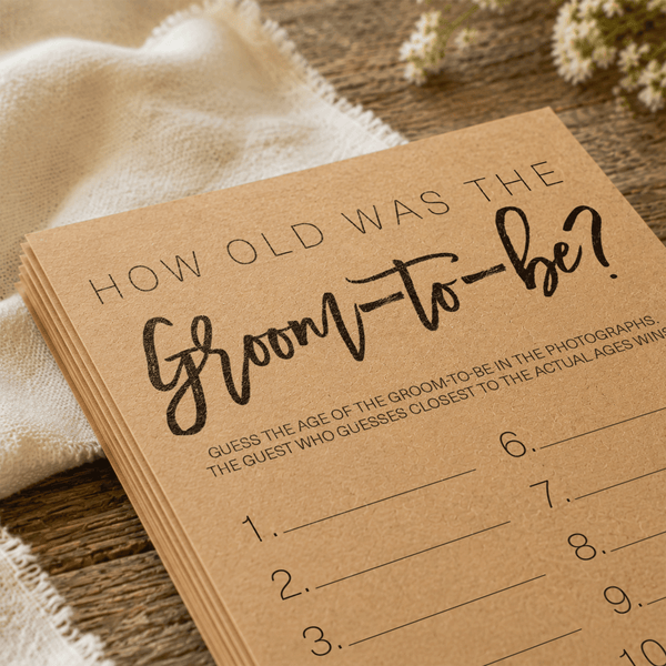 How Old was the Groom-to-be Bridal Shower Game