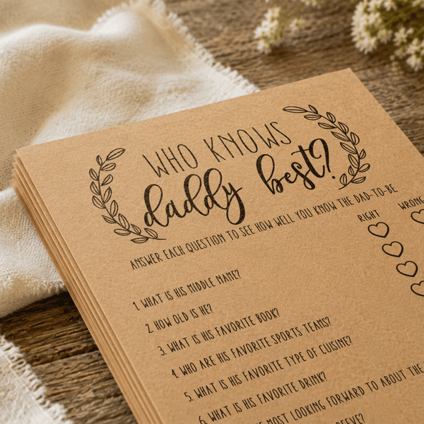 Who Knows Daddy Best Baby Shower Game