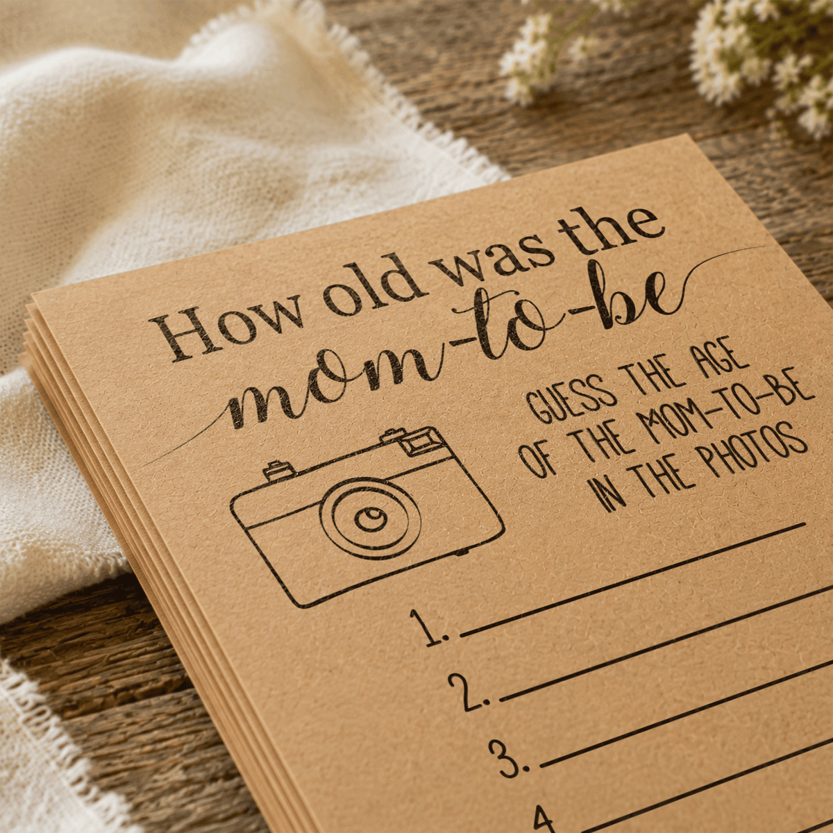 How Old was the Mom-to-be Baby Shower Game