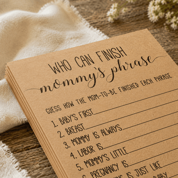 Who Can Finish Mommy's Phrase Baby Shower Game