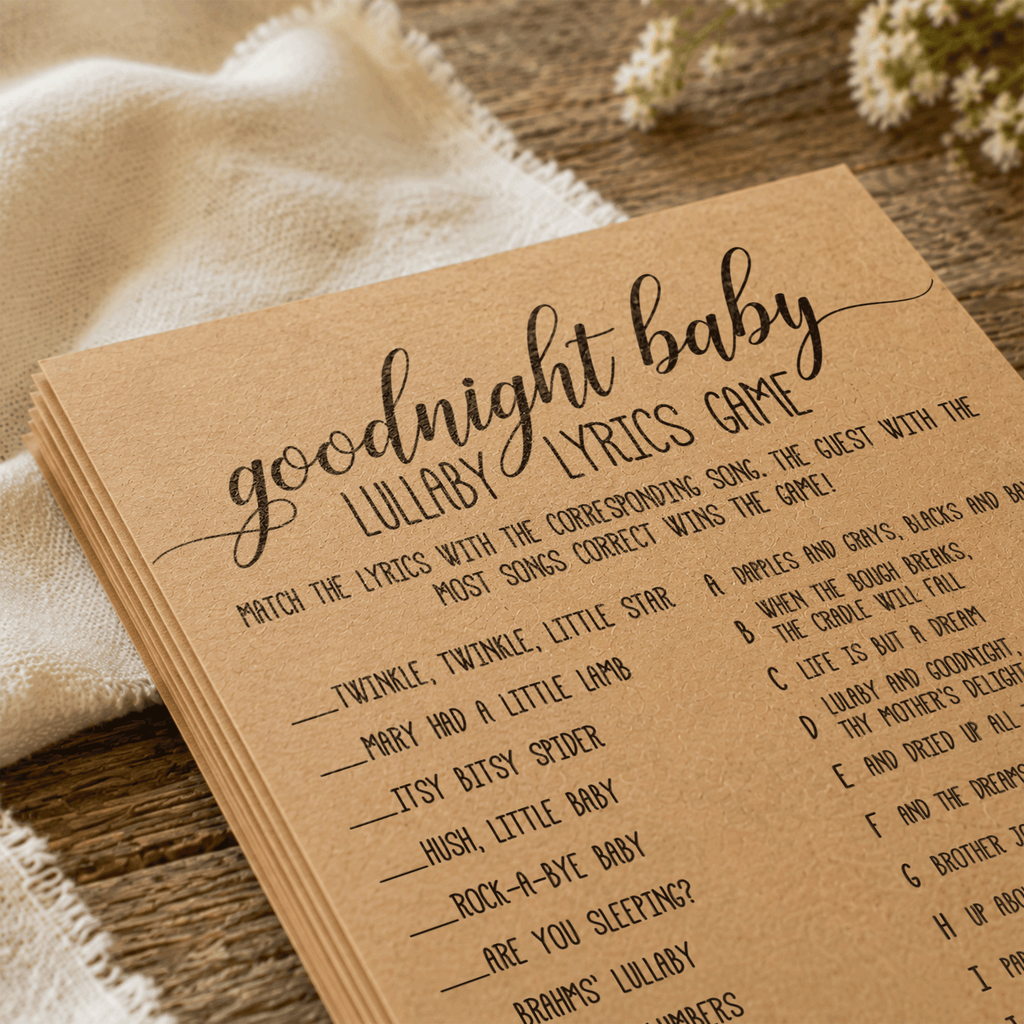 Goodnight Baby - Baby Shower Game