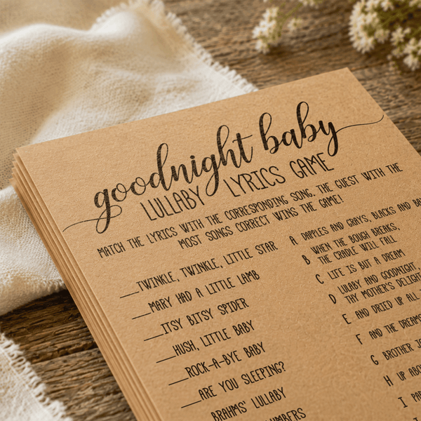 Goodnight Baby - Baby Shower Game