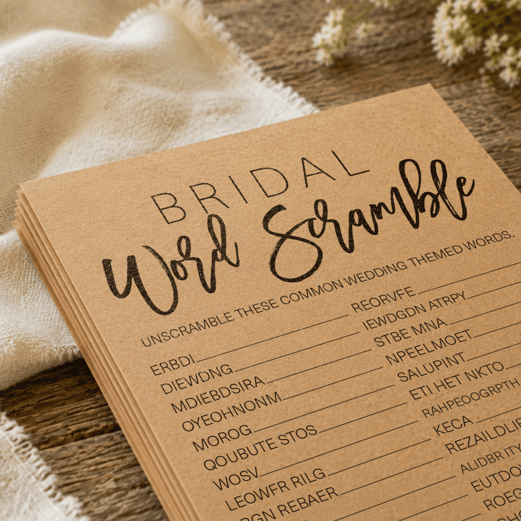 Bridal Word Scramble Bridal Shower Game