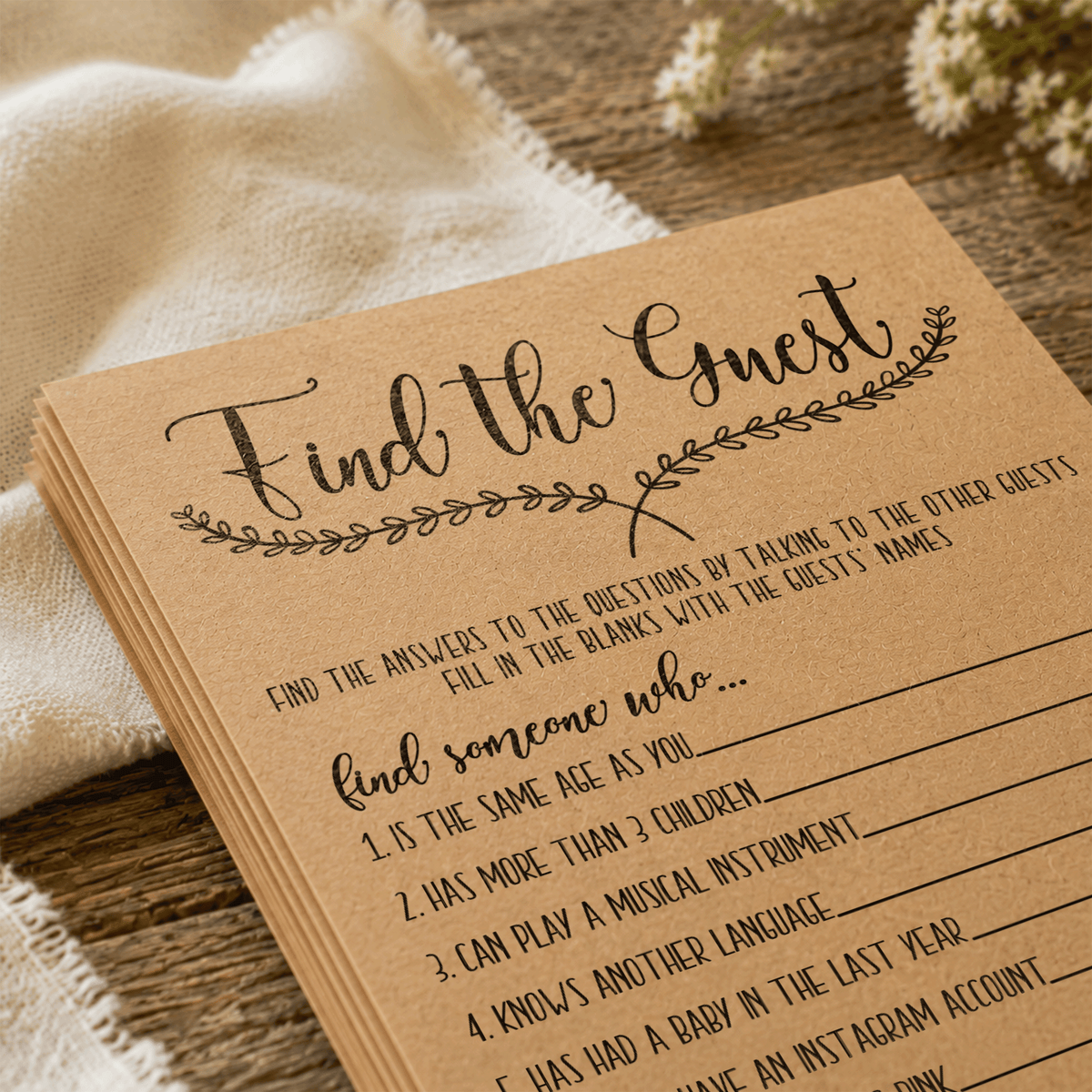 Find The Guest Baby Shower Game