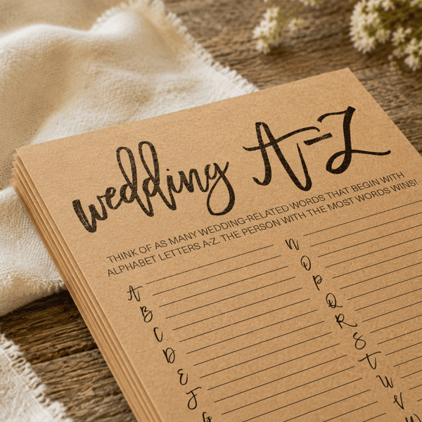 Wedding A-Z Bridal Shower Game