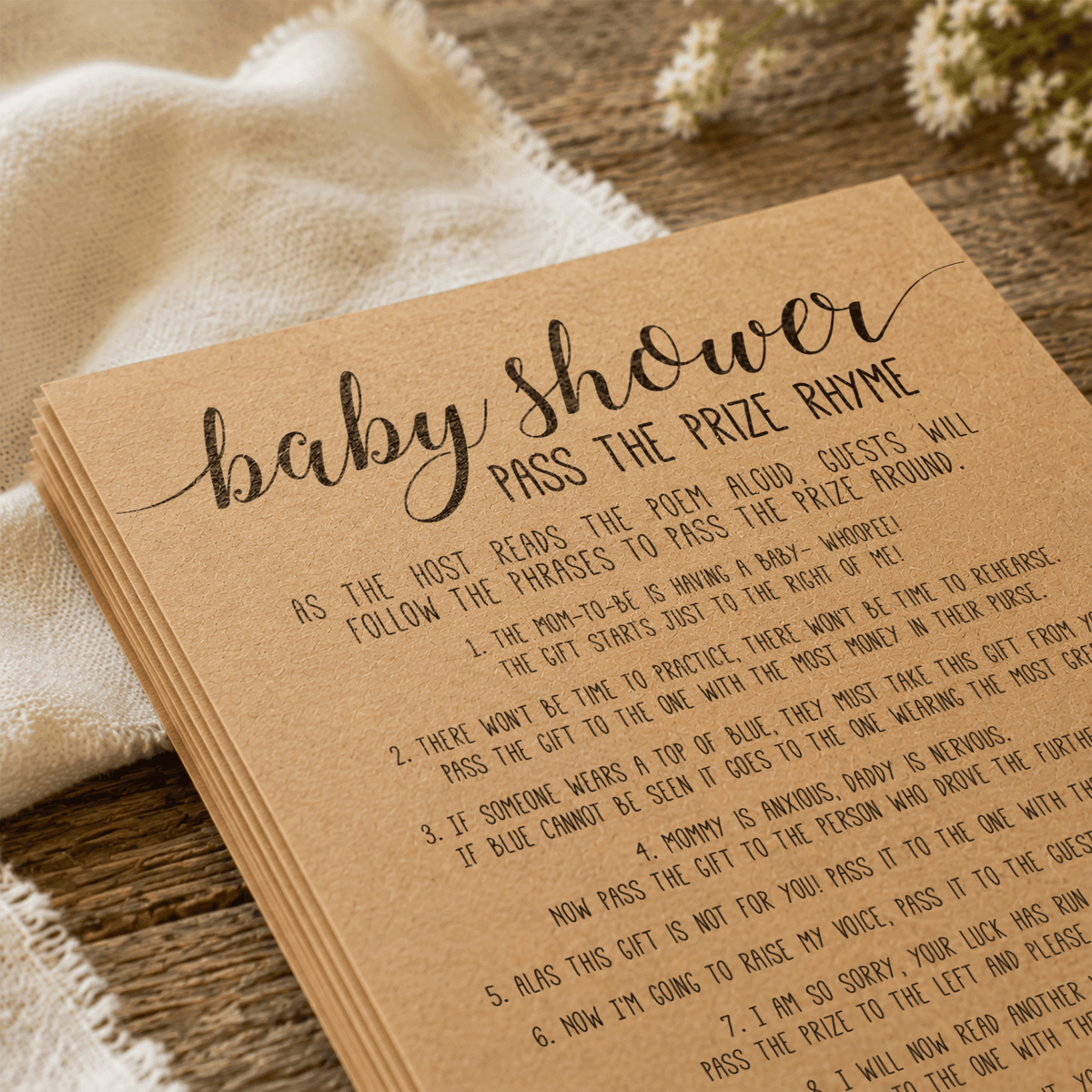 Baby Shower Pass the Prize Baby Shower Game