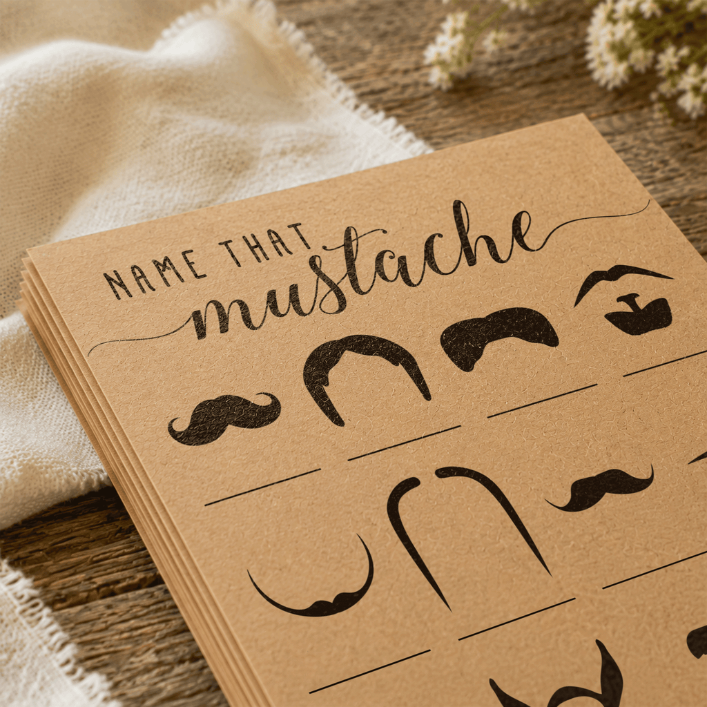 Name That Mustache Baby Shower Game