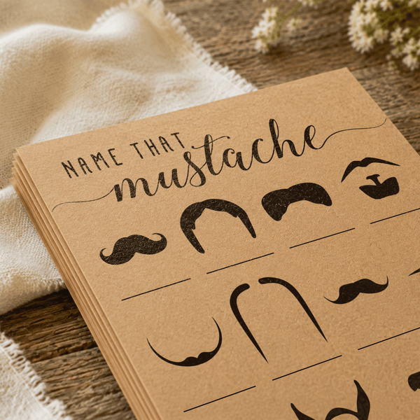 Name That Mustache Baby Shower Game