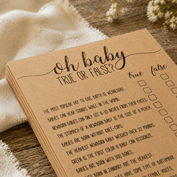 Oh Baby True Or False Baby Shower Game